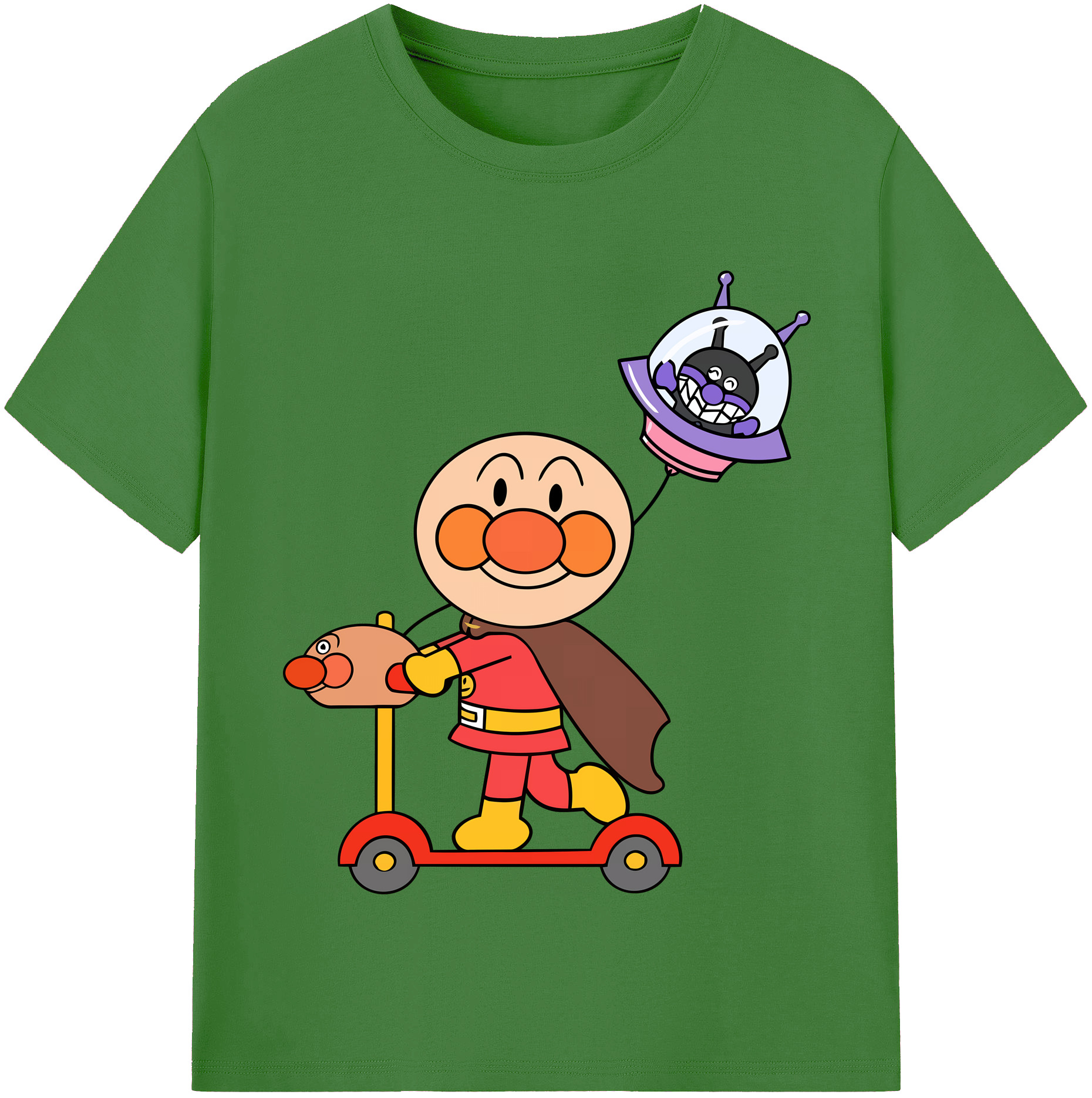 （画像用） アンパンマン Anpanman レディースカジュアルプリントTシャツ（綿100％）